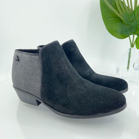 Sam Edelman Petty black chunky glitter booties size 6 - Picture 1 of 16